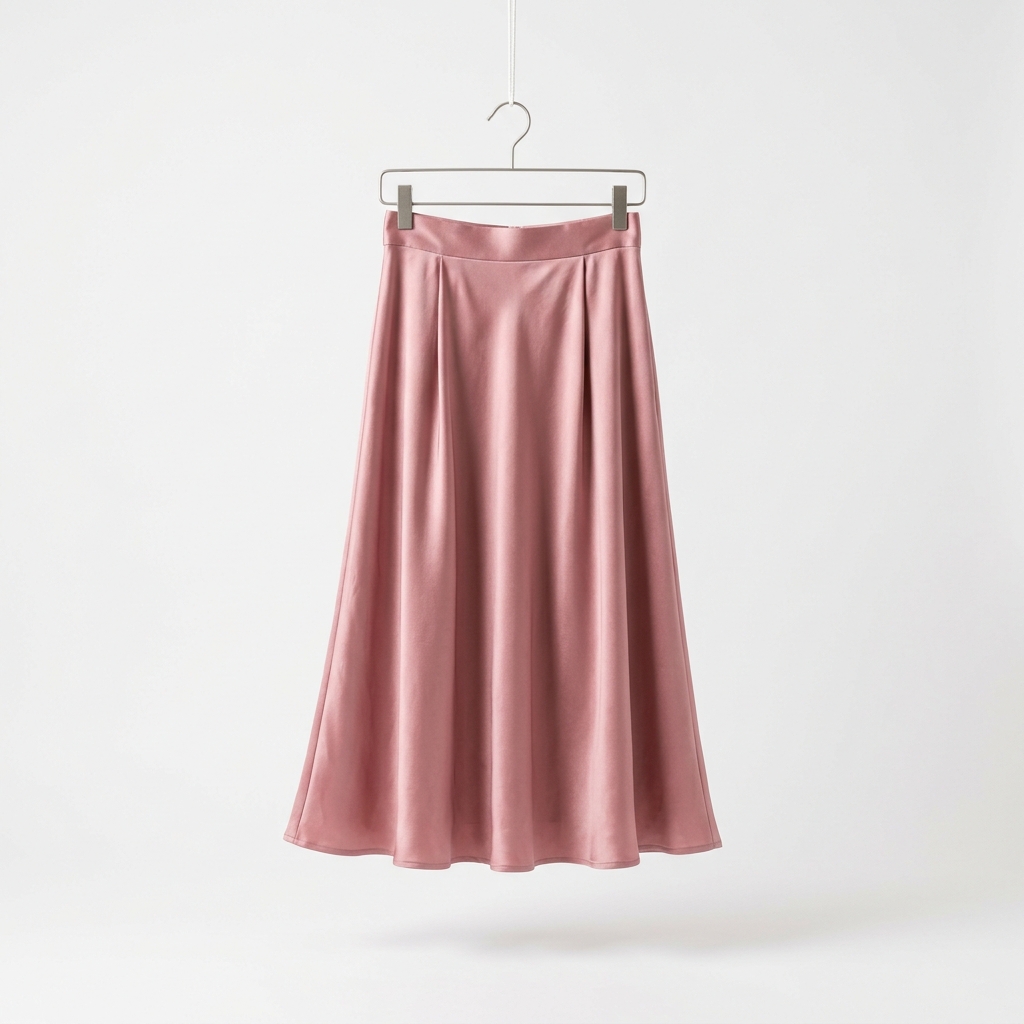 Silk Midi Skirt